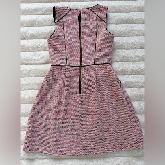 Banana Republic Tweed Fit & Flare Dress Pink Gray Size 2 - Picture 3 of 8